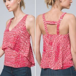 Croc Tiered Shell Sleeveless Blouse
